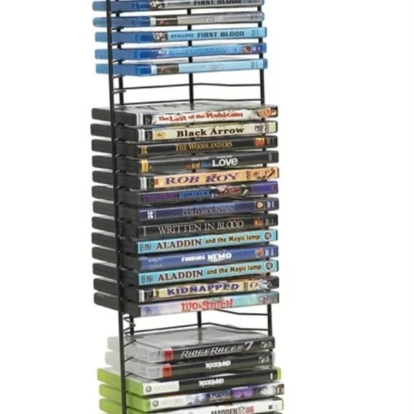 Atlantic 32 Light-Weight Nested Media Storage Standalone Tower in Gunmetal - Picture 5 of 8